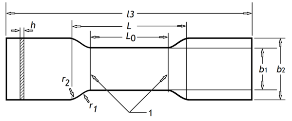 Zeichnung ISO527-3 Probentyp 4
